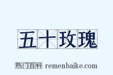 五十玫瑰是什么意思的图片